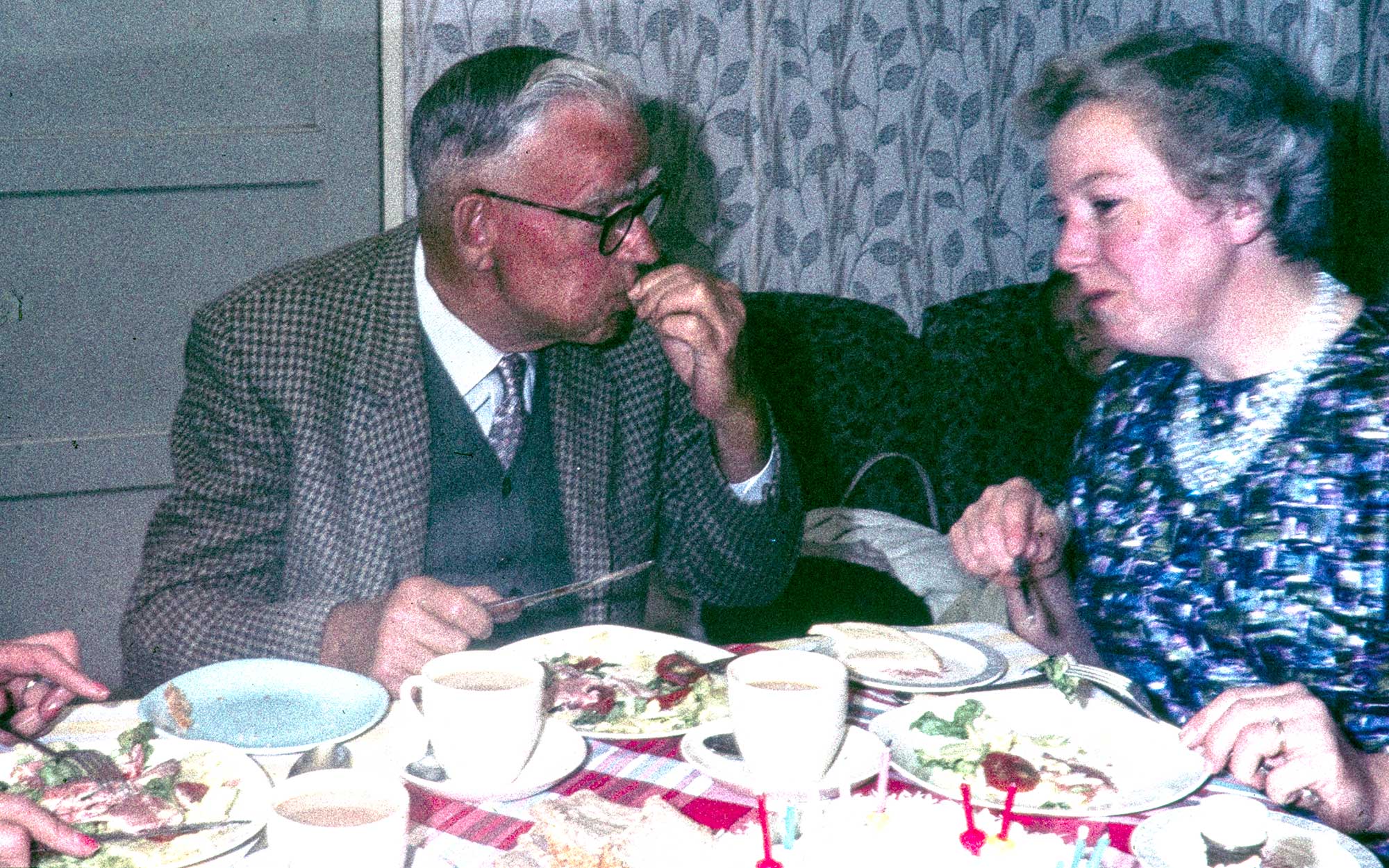 Frederick and Winnie at Harry's prefab circa 1958