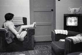 Rosemary watching TV
