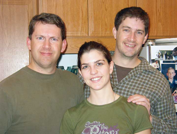 James and Greg Coffey with Anne Scofield