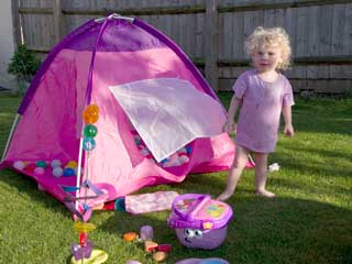 Freya and her tent